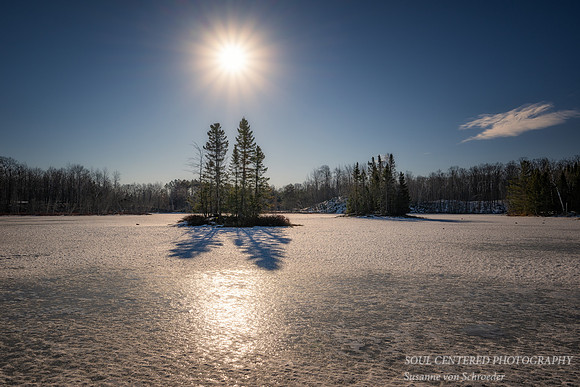 Sun light and shadows, Audie Lake, March '25 2