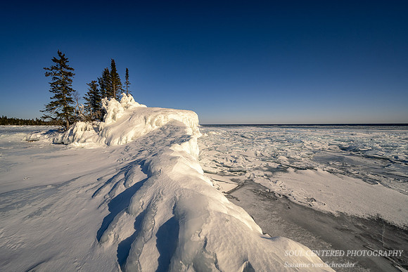 Ice covered "Tombolo", March '22 1