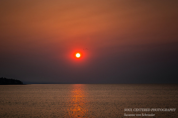 Red Sunrise at Temperance River State park, June '25